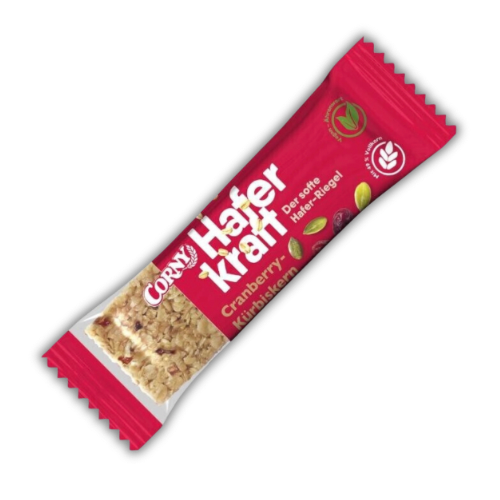 Corny Haferkraft Cranberry-Kürbiskern Riegel