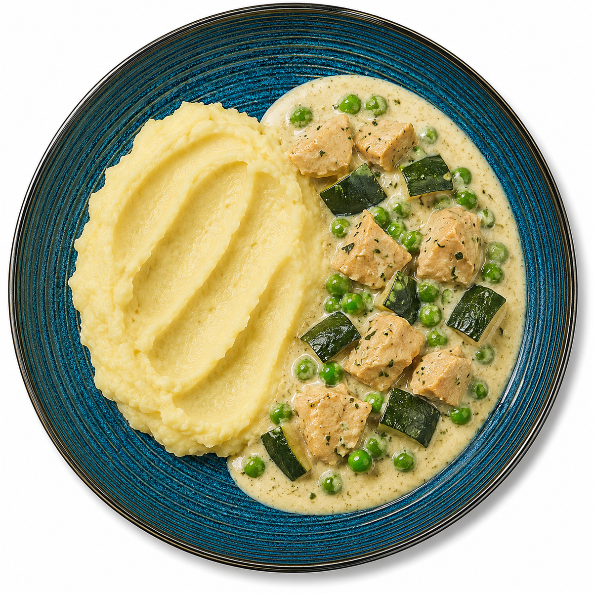 Planted Green Curry mit veganem Kartoffelpüree